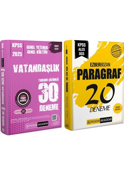 2025 Kpss Vatandaşlık ve Paragraf Deneme Seti 2 Kitap