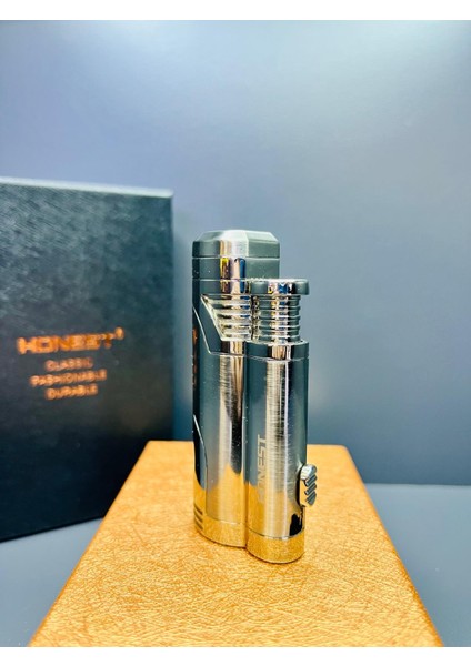 Çift Torch Pürmüz Alevli Puro Delicili Premium Puro Çakmağı