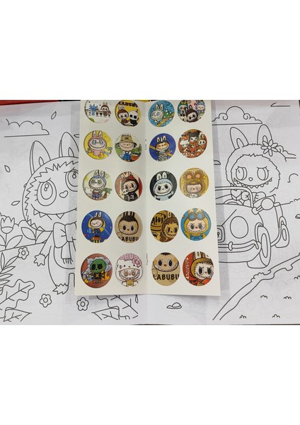 4 Adet Stickerli Boyama Kitabı (Frozen,labubu,arabalar,futbolcular Figürlü)