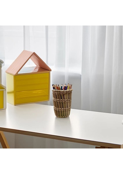Çok Amaçlı Dekoratif Mini Hasır Kalemlik fiyatları
