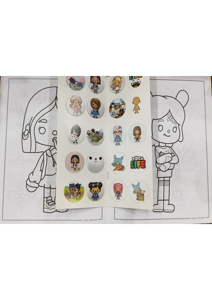 4 Adet Stickerli Boyama Kitabı (Frozen,labubu,stitch,toca Boca Figürlü)