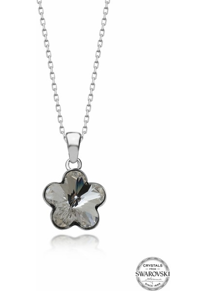 Swr Crystal 10 mm Papatya Figürlü Beyaz Kadın Gümüş Kolye fiyatları