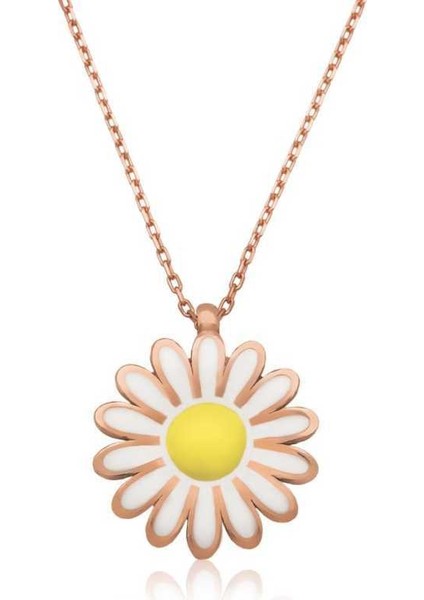 Gümüş Papatya Kadın Kolye