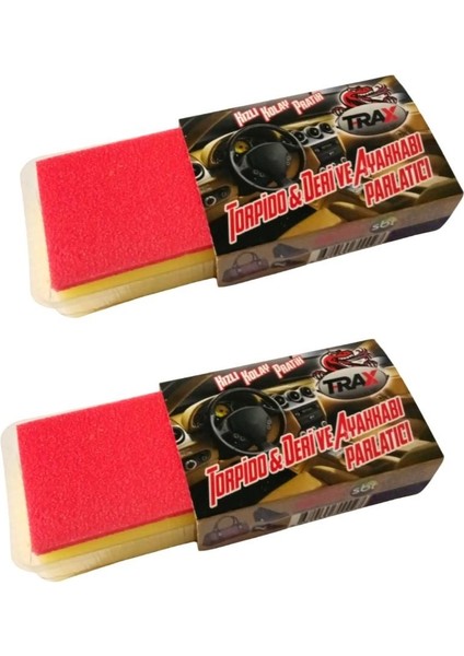 Yağlı Sünger Deri Torpido Ayakkabı Tampon Parlatıcı Pratik Sünger Küçük Boy 2 Adet