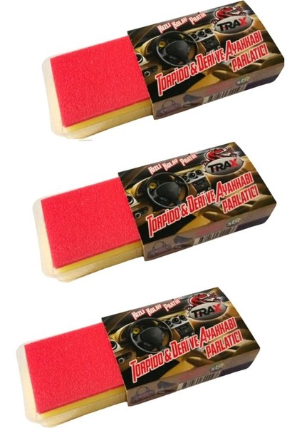Yağlı Sünger Deri Torpido Ayakkabı Tampon Parlatıcı Pratik Sünger Küçük Boy 3 Adet