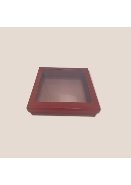 Renkli Asetat Pencereli Karton Kutu 100 Adet 20X20X5