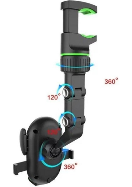 Buffer® Dikiz Aynasına Takılabilen Eklemli Telefon Tutucu Aparat