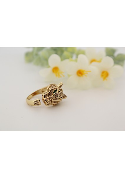 Panter Model Gold Çelik Yüzük fiyatları