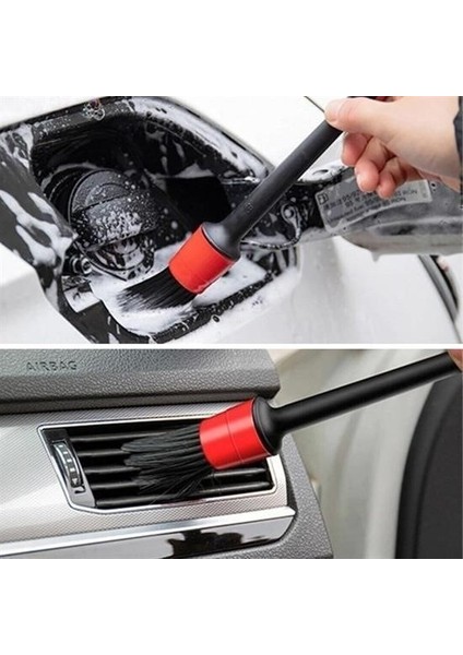 Buffer® Yumuşak Kıllı Iç ve Dış Temizlik Için 5+1 Detaylı Araç Oto Temizlik Bakım Fırça Seti