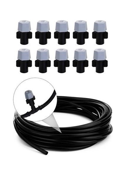Buffer® 10 Metre Kendin Yap Balkon Veranda Çardak Kamelya Sulama Serinletme ve Nemlendirme Sistemi