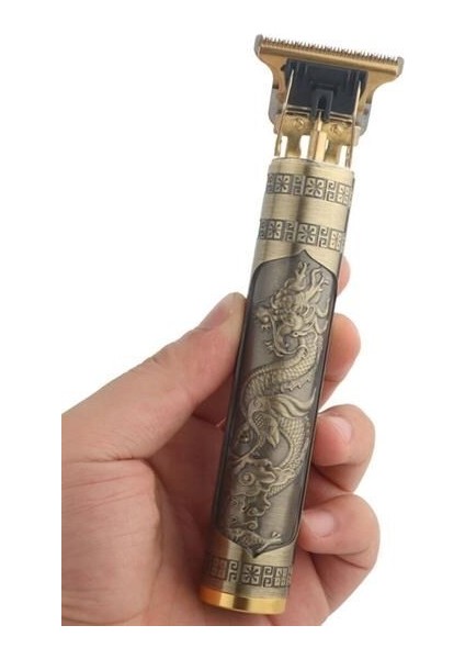 Buffer® Vintage Görünümlü Güçlü 4 Farklı Başlıklı USB Şarjlı Manuel Tıraş Makinası