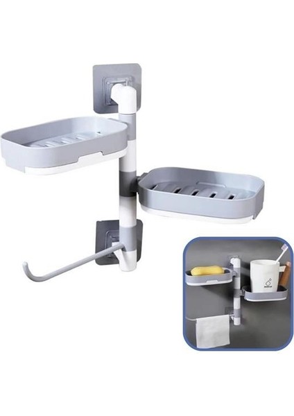 Buffer Çoklu Sabun Tutucu Fonksiyonel Banyo Sabunluk