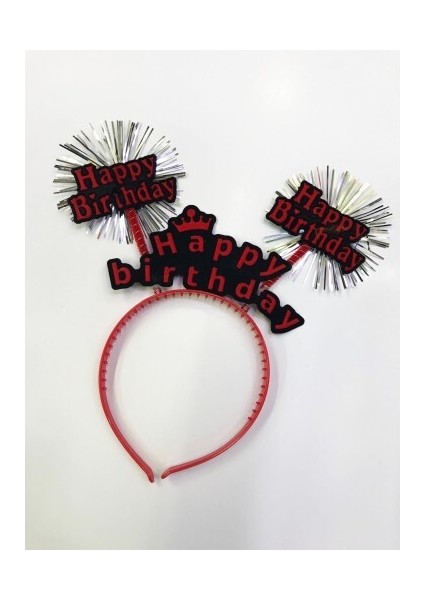 Happy Birthday Neon Renk Doğum Günü Tacı 12 Adet modelleri