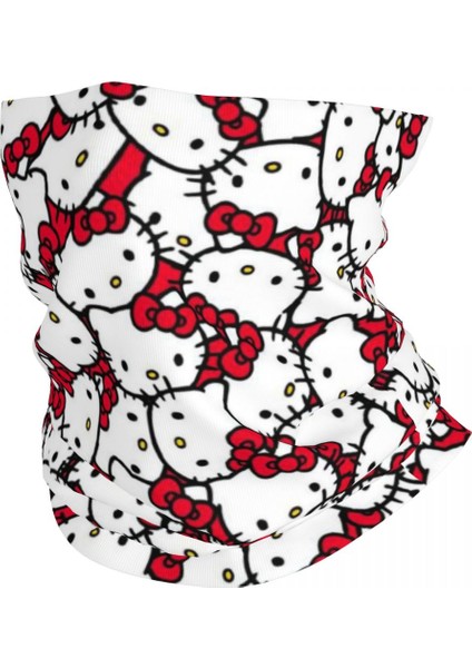 Özel Hello Kitty Boyunluk Kadın Erkek Uv Yüz Kalkanı Kış Karikatür Bandana Atkı Yürüyüş Için (Yurt Dışından)