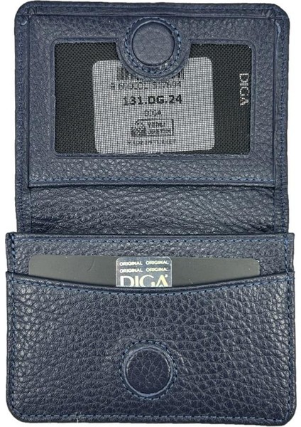 Diga 131 Hakiki Deri Kartlık Cüzdan Lacivert