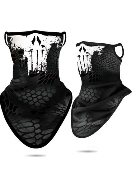Özelleştirilmiş 3D Venom Yarım Maske Balaclava Ordu Bandanası Erkekler Punisher Boyunluk Motosiklet Yüz Kalkanı Kulak Askılı Maske Kafa Bandı Yaz (Yurt Dışından)