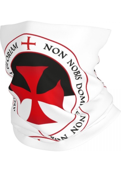 Tapınak Şövalyeleri Çapraz Boyunluk Erkek Kadın Uv Koruma Kış Hristiyan Haçlı Mühür Motto Bandana Atkı Yürüyüş Için (Yurt Dışından)