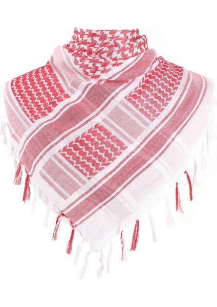 Taktik Arap Keffiyeh Shemagh Eşarp Pamuk Kış Şal Boyun Isıtıcı Kapak Baş Sarma Rüzgar Geçirmez Açık Hava Kamp Eşarp Erkek Kadın (Yurt Dışından)