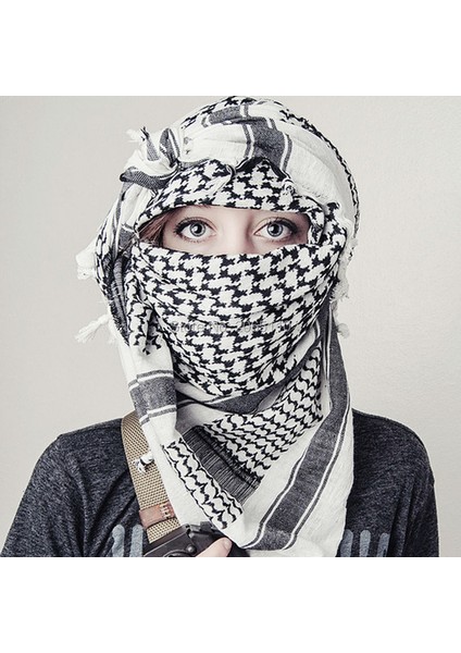 Taktik Arap Keffiyeh Shemagh Eşarp Pamuk Kış Şal Boyun Isıtıcı Kapak Baş Sarma Rüzgar Geçirmez Açık Hava Kamp Eşarp Erkek Kadın (Yurt Dışından) fiyatları
