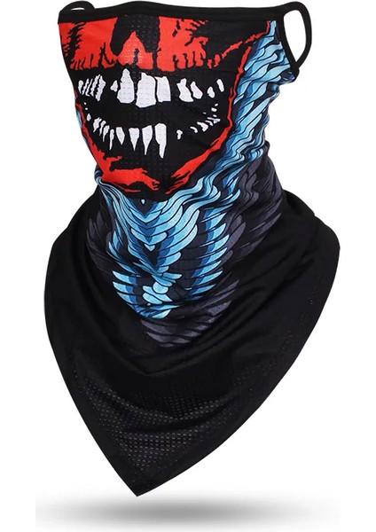 Erkek Kadın Yürüyüş Bisiklet Yüz Maskesi Askılı Kulak Kafatası Bandana Nefes Alabilir Spor Eşarp Yaz Balaclava Boyunluk Yüz Kalkanı (Yurt Dışından)