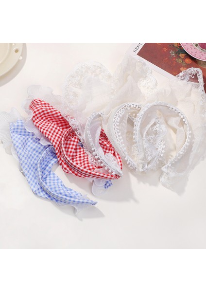 Beyaz Dantel Kafa Bandı Fransız Üçgen Eşarp Şapka Başörtüsü Şapka Kadınlar Için Kırsal Stil Saç Aksesuarı (Yurt Dışından) fırsatları