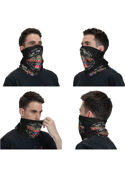 Özel Ride The Route 66 Bandana Boyunluk Yüz Atkısı Örtüsü Biker Motosiklet Cruise America Otoyol Kafa Bandı Tüp Balaklava (Yurt Dışından) modelleri