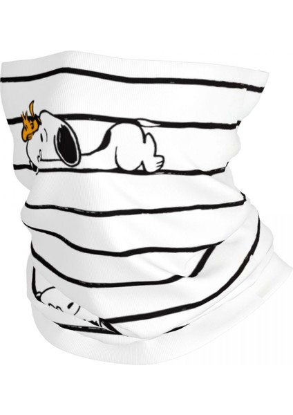 Özel Sevimli Karikatür Snoopy Kış Kafa Bandı Boyun Isıtıcı Erkek Kadın Yürüyüş Kamp Tüp Eşarp Yüz Bandanası Boyunluk (Yurt Dışından)