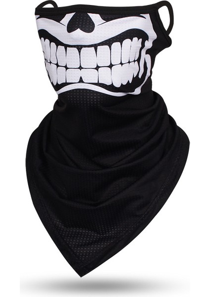 Çok Işlevli Eşarp Kafatası Yüz Maskesi Bisiklet Bandanası Kulak Askıları Yüz Balaclava Örtüsü 3D Baskı Güneş Kremi Rüzgar Geçirmez Boyunluk (Yurt Dışından)