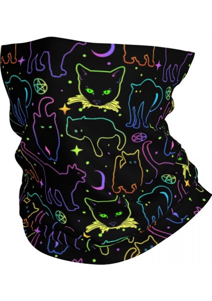 Özel Komik Karikatür Cadılar Bayramı Cadılık Siyah Kedi Bandana Boyun Isıtıcısı Erkek Kadın Kış Yürüyüş Kayak Atkısı Boyunluk Yüz Örtüsü (Yurt Dışından) fiyatları