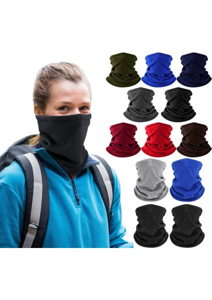 Polar Sıcak Kış Rüzgar Geçirmez Boyun Tüpü Atkısı Erkekler Kadınlar Bandana Maske Yarım Yüz Örtüsü Bisiklet Kayak Spor Kamp Yürüyüş Atkısı (Yurt Dışından)