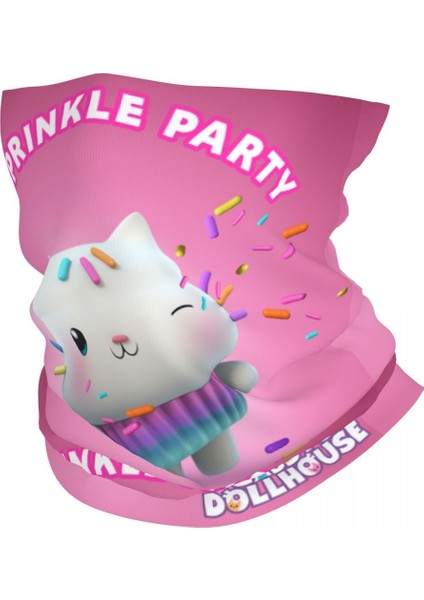 Gabbys Dollhouse Gabby Cats Bandana Boyunluk Yürüyüş Koşu Erkekler Kadınlar Sarma Atkı Cakey Kedi Balaclava Isıtıcı (Yurt Dışından)