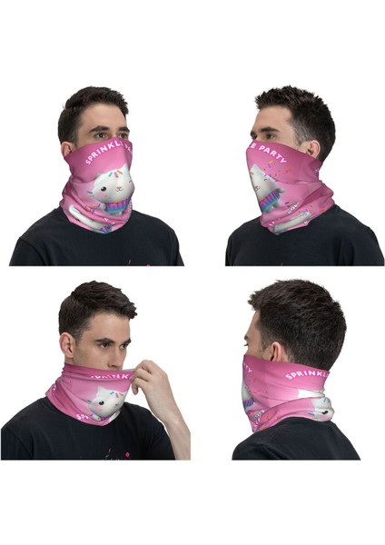 Gabbys Dollhouse Gabby Cats Bandana Boyunluk Yürüyüş Koşu Erkekler Kadınlar Sarma Atkı Cakey Kedi Balaclava Isıtıcı (Yurt Dışından)