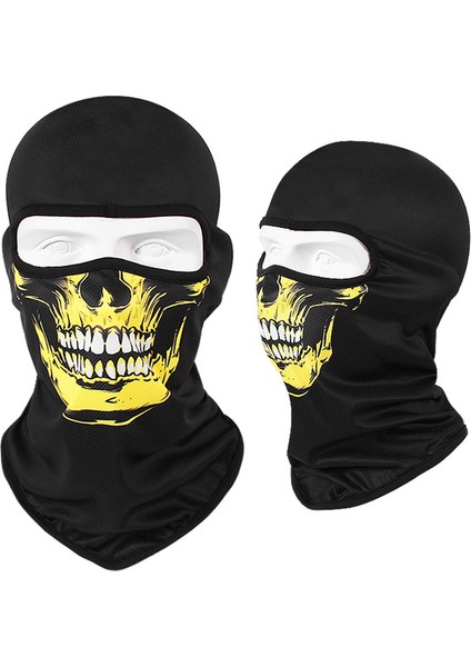 Kafatası Baskılı Bandana Balaclava Tam Yüz Maskesi Atkı Açık Hava Balıkçılık Avcılık Yürüyüş Bisiklet Boyunluk Yüz Örtüsü Kalkan (Yurt Dışından)