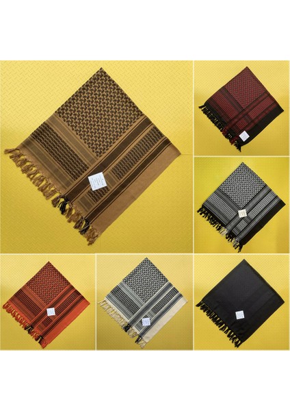 Kadın Eşarp Bandana Filistin Eşarp Şal Boyun Askeri Taktik Erkek Eşarp Keffiyeh Filistin Shemagh Boyunluk Shemag (Yurt Dışından)