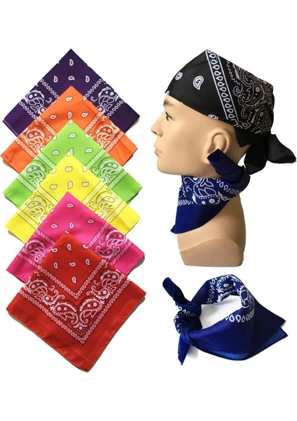 Moda Bohem Baskı Bandana Saç Bantları Hip Hop Erkek Kadın Açık Hava Uni Kafa Bantları Bant Bilek Sargıları Yüz Maskesi Mendil (Yurt Dışından) fiyatları