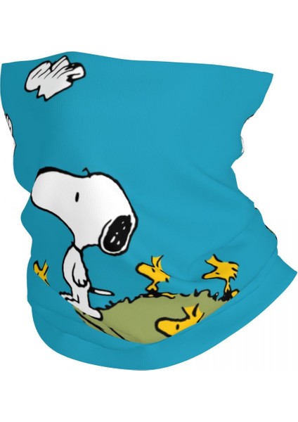 Özel Sevimli Karikatür Snoopy Kış Kafa Bandı Boyun Isıtıcı Kadın Erkek Kayak Kamp Tüp Atkı Yüz Bandanası Boyunluk (Yurt Dışından)
