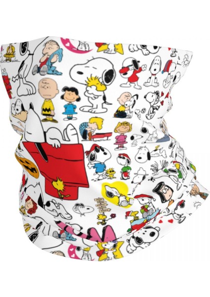 Özel Sevimli Karikatür Snoopy Kış Kafa Bandı Boyun Isıtıcı Kadın Erkek Kayak Kamp Tüp Atkı Yüz Bandanası Boyunluk (Yurt Dışından)