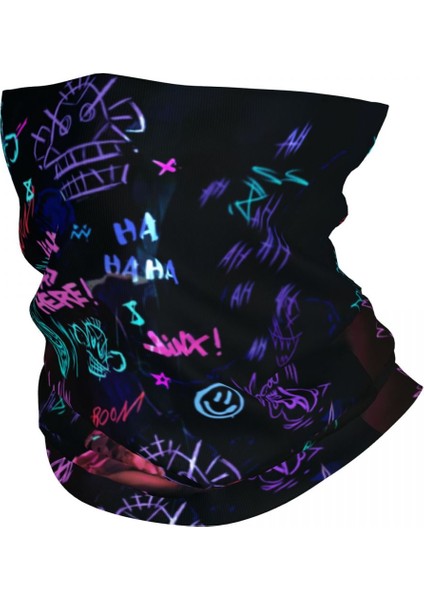 Özel Jinx Maymun Grafiti Bandana Boyunluk Kamp Erkekler Kadınlar Sarma Eşarp Lig Savaş Oyunu Efsaneleri Arcane Kafa Bandı Isıtıcı (Yurt Dışından) fiyatları