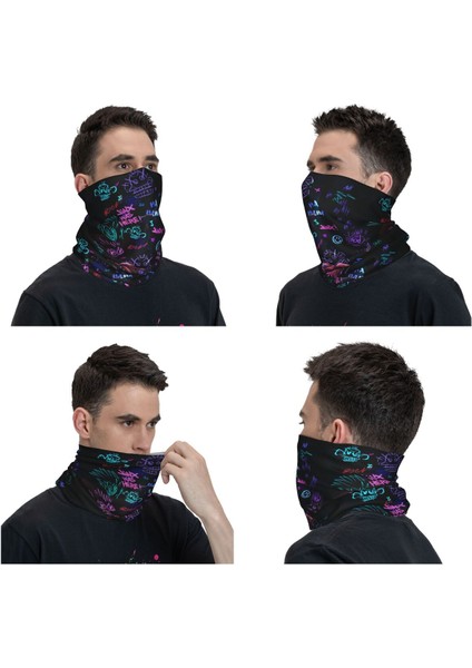 Özel Jinx Maymun Grafiti Bandana Boyunluk Kamp Erkekler Kadınlar Sarma Eşarp Lig Savaş Oyunu Efsaneleri Arcane Kafa Bandı Isıtıcı (Yurt Dışından) modelleri