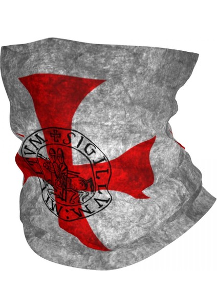 Tapınak Şövalyeleri Çapraz Boyunluk Erkek Kadın Uv Koruma Kış Hristiyan Haçlı Mühür Motto Bandana Atkı Yürüyüş Için (Yurt Dışından)
