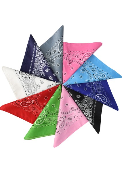 54CM*54CM Hip Hop Bandana Açık Hava Erkek Kadın Moda Spor Pamuk Bandana Kare Eşarp Binicilik Kamp Bisiklet Başörtüsü (Yurt Dışından)