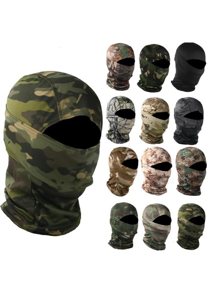 Taktik Kamuflaj Balaclava Tam Yüz Maskesi Wargame Cp Taktik Şapka Avcılık Bisiklet Bisiklet Multicam Bandana Boyunluk (Yurt Dışından)
