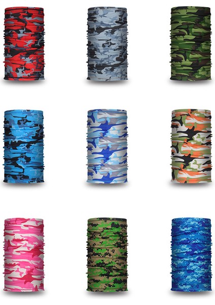 Açık Hava Bisiklet Yürüyüş Kamp Avcılık Koşu Boyunluk Atkı Bandana Bisiklet Motosiklet Yüz Maskesi Bandana Sihirli Atkı Kadın Erkek (Yurt Dışından) modelleri