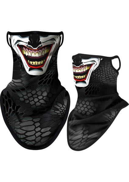 Özelleştirilmiş 3D Venom Yarım Maske Balaclava Ordu Bandanası Erkekler Punisher Boyunluk Motosiklet Yüz Kalkanı Kulak Askılı Maske Kafa Bandı Yaz (Yurt Dışından)
