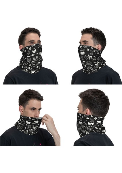 Özel Cadı Bandana Boyun Isıtıcısı Erkek Kadın Kış Kayak Tüpü Atkı Boyunluk Cadılar Bayramı Kedi Kafatası Yüz Örtüsü (Yurt Dışından) modelleri