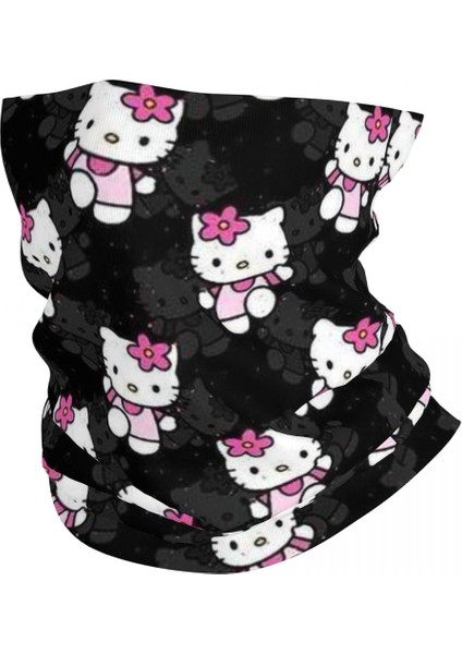 Özel Hello Kitty Boyunluk Kadın Erkek Uv Yüz Kalkanı Kış Karikatür Bandana Atkı Yürüyüş Için (Yurt Dışından)
