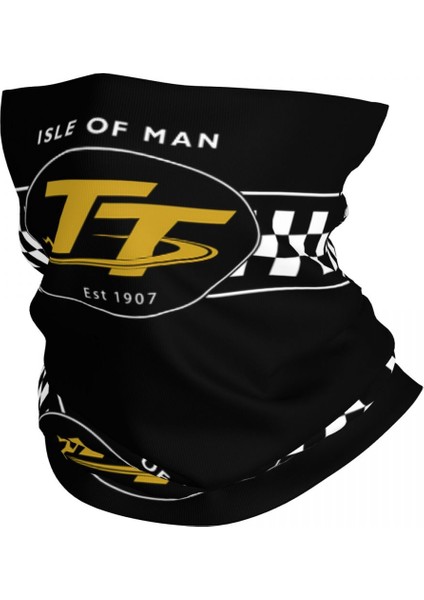 Özel Isle Of Man Tt Yarış Motosiklet Bandana Boyunluk Rüzgar Geçirmez Yüz Atkısı Örtüsü Erkek Kadın Kafa Bandı Tüp Balaclava (Yurt Dışından)