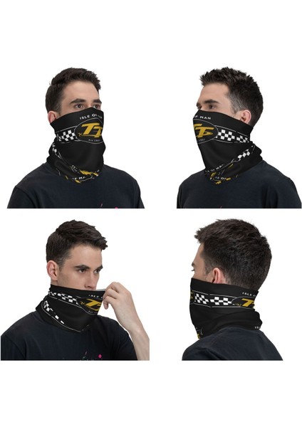Özel Isle Of Man Tt Yarış Motosiklet Bandana Boyunluk Rüzgar Geçirmez Yüz Atkısı Örtüsü Erkek Kadın Kafa Bandı Tüp Balaclava (Yurt Dışından)