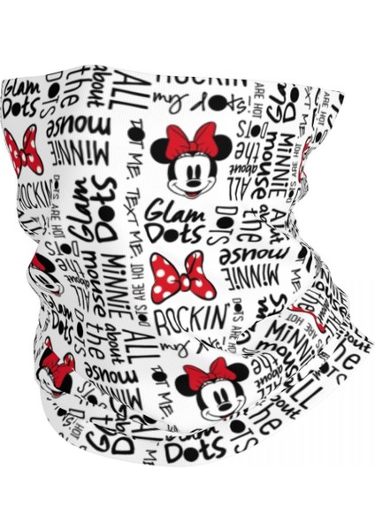 Özel Mickey Mouse Bandana Boyun Isıtıcısı Erkek Kadın Kış Yürüyüş Kayak Atkısı Boyunluk Yüz Örtüsü (Yurt Dışından)
