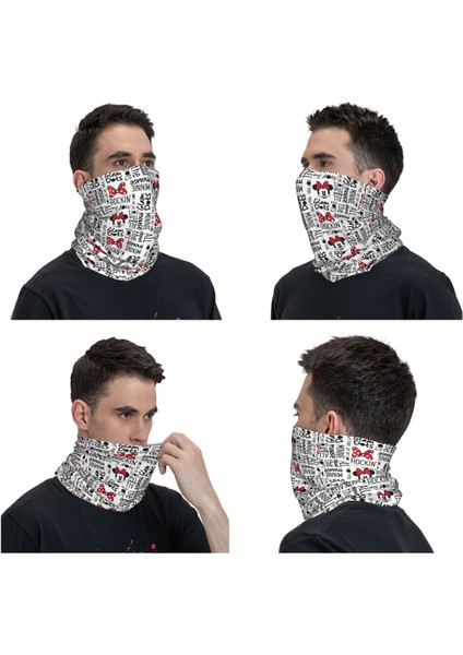 Özel Mickey Mouse Bandana Boyun Isıtıcısı Erkek Kadın Kış Yürüyüş Kayak Atkısı Boyunluk Yüz Örtüsü (Yurt Dışından)